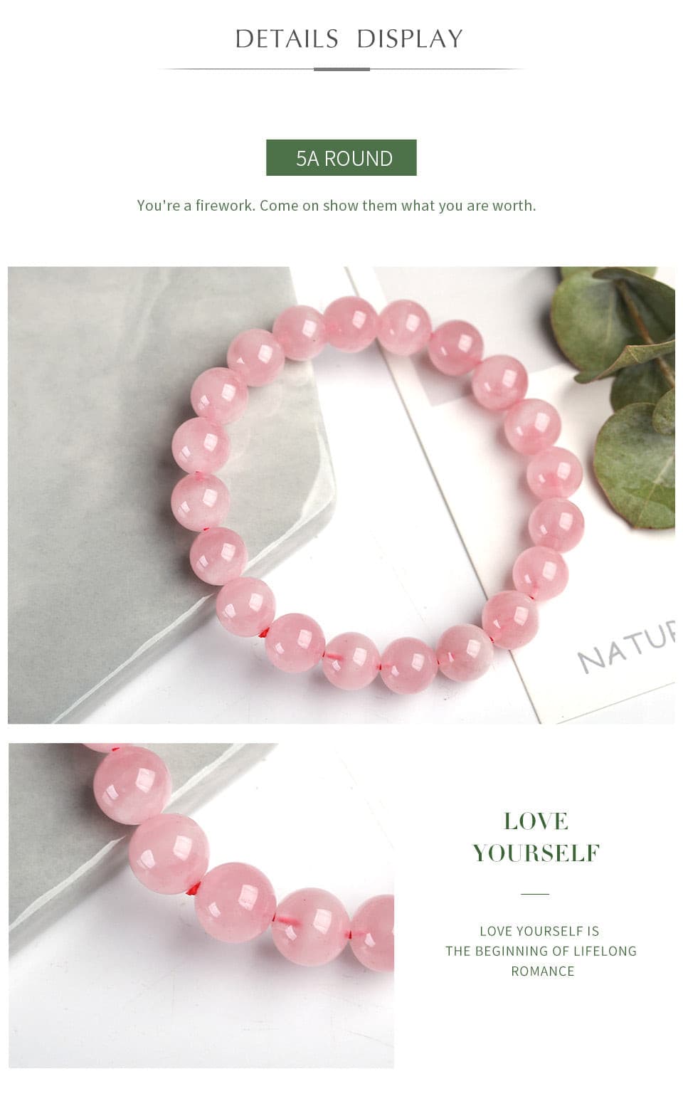 MADAGASCAR ROSE QUARTZ BRACELET - URBAN VAYA