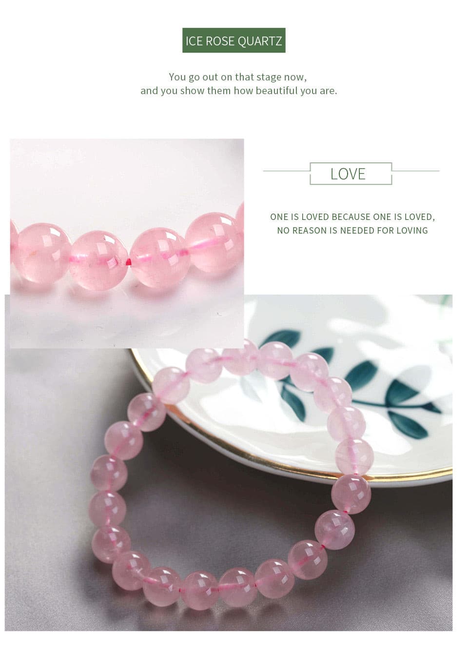 MADAGASCAR ROSE QUARTZ BRACELET - URBAN VAYA