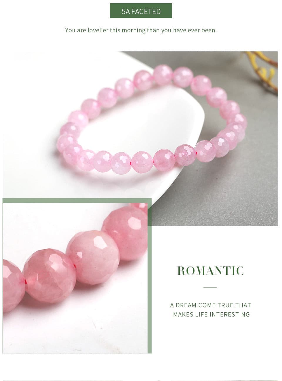 MADAGASCAR ROSE QUARTZ BRACELET - URBAN VAYA